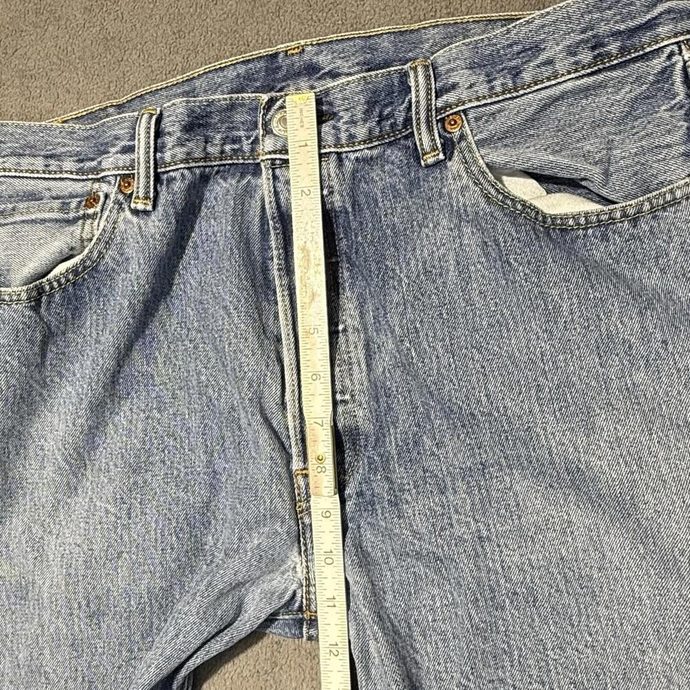 Levi's 501 XX Jeans Mens 36x34 Distressed Blue Denim Straight Leg Button Fly - Picture 9 of 13
